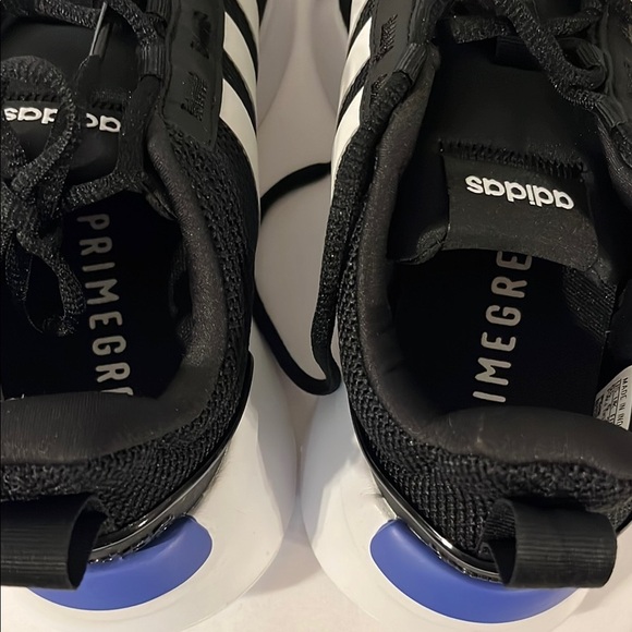 Adidas Black and White Shoes with Blue and Red Details - Picture 6 of 11